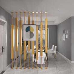 Gold Metal Room Divider